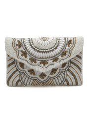 Boho Ethnic Motifs Embellished Canvas Sling Bag
