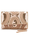 Ghoomar Abstract Embellished Canvas Sling Bag