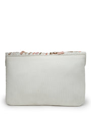 Lush Abstract Embellished Cotton Canvas Sling Bag