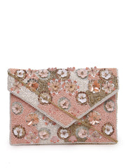 Lush Floral Embellished Cotton Canvas Sling Bag