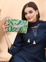 Lush Botanical Embroidered Cotton Canvas Sling Bag