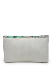 Lush Botanical Embroidered Cotton Canvas Sling Bag
