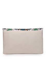 Tribal Ethnic Motifs Embellished Cotton Canvas Sling Bag