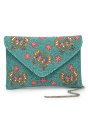 Boho Quirky Embellished Satin Sling Bag
