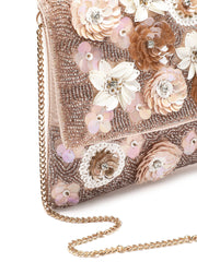 Petal Posh Floral Embellished Satin Sling Bag