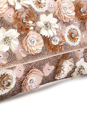 Petal Posh Floral Embellished Satin Sling Bag