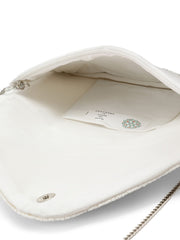 Mod Stitch Geometric Sequined Canvas Sling Bag