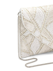 Mod Stitch Geometric Sequined Canvas Sling Bag