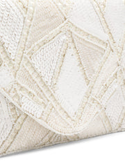 Mod Stitch Geometric Sequined Canvas Sling Bag