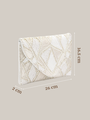 Mod Stitch Geometric Sequined Canvas Sling Bag