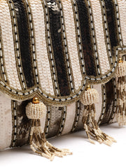 Tassel Tales Sequined Faux Silk Sling Bag