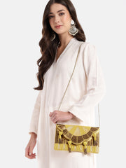 Tassel Tales Sunbrust Beaded Satin Sling Bag