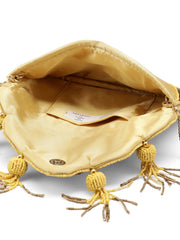 Tassel Tales Sunbrust Beaded Satin Sling Bag
