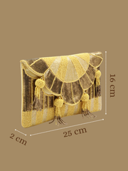 Tassel Tales Sunbrust Beaded Satin Sling Bag