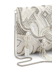 Tassel Tales Ethnic Embellished Satin Sling Bag