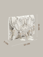 Tassel Tales Ethnic Embellished Satin Sling Bag