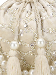 Dangle Embellished Wedding Favor Potli Set of 10 | Luxury Wedding Guest Gift Bags