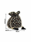 Dangle Harlequin Embroidered Velvet Potli