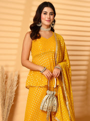 Dangle Striped Embellished Wedding Favor Potli Set of 10 | Designer Haldi Function Gift Bags