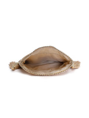 Droop Embroidered Faux Silk Potli