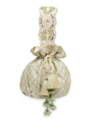 Droop Ditsy Embroidered Wedding Favor Potli Set of 10 | Designer Shagun Gift Potli Bags
