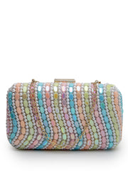 Adorn Wave Embellished Clutch with signature gift box | Rakhi Gift for Sister