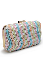 Adorn Wave Embellished Clutch with signature gift box | Rakhi Gift for Sister