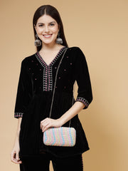 Adorn Wave Embellished Clutch with signature gift box | Rakhi Gift for Sister