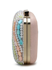 Adorn Wave Embellished Clutch with signature gift box | Rakhi Gift for Sister