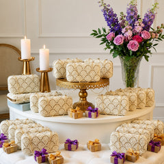 Adorn Pearl Embellished Wedding Favor Clutch Set of 10 | Luxury Cocktail Party Gift Clutches
