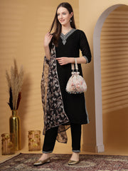 Dangle Abstract Embroidered Georgette Potli