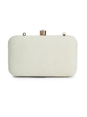 Gilded Gleam Concentric Teardrop Designer Clutch with signature gift box | Wedding & Festive Gift for Women