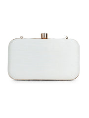 Gilded Gleam Concentric Teardrop Designer Clutch with signature gift box  | Wedding & Festive Gift for Women