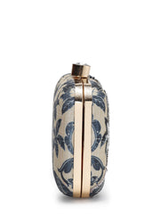 Glided Gleam Faux Silk Palace Embroidered Clutch