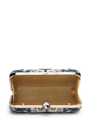 Glided Gleam Faux Silk Palace Embroidered Clutch