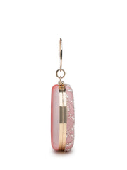 Anekaant Glided Gleam Pink Net Diamond Embellished Clutch