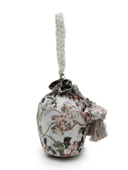 Anekaant Jashn Edit Ivory Faux Silk Floral Printed Potli
