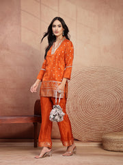 Anekaant Jashn Edit Ivory Faux Silk Floral Printed Potli