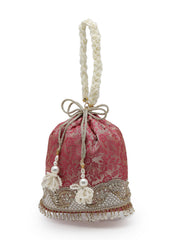 Jashn Edit Floral Jacquard Wedding Favor Potli Set of 10 | Mehendi, Haldi & Wedding Return Gifts