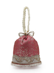 Jashn Edit Floral Jacquard Wedding Favor Potli Set of 10 | Mehendi, Haldi & Wedding Return Gifts