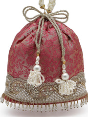 Jashn Edit Floral Jacquard Wedding Favor Potli Set of 10 | Mehendi, Haldi & Wedding Return Gifts