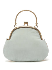 Dangle Stone Work Embellished Velvet Purse Clutch