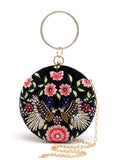 Gala Quirky Embroidered Velvet Clutch