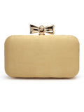 Adorn Stone Work Embellished Faux Silk Clutch