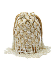 Dangle Diamond Embellished Velvet Potli