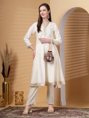 Lotus Floral Embellished Velvet Potli