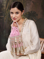 Dewdrop Fringe Velvet Beaded Potli