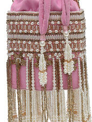 Dewdrop Fringe Velvet Beaded Potli