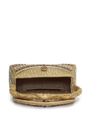 Blush & Bead Faux Silk Embellished Clutch