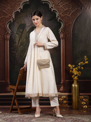 Blush & Bead Faux Silk Arc Beaded Clutch